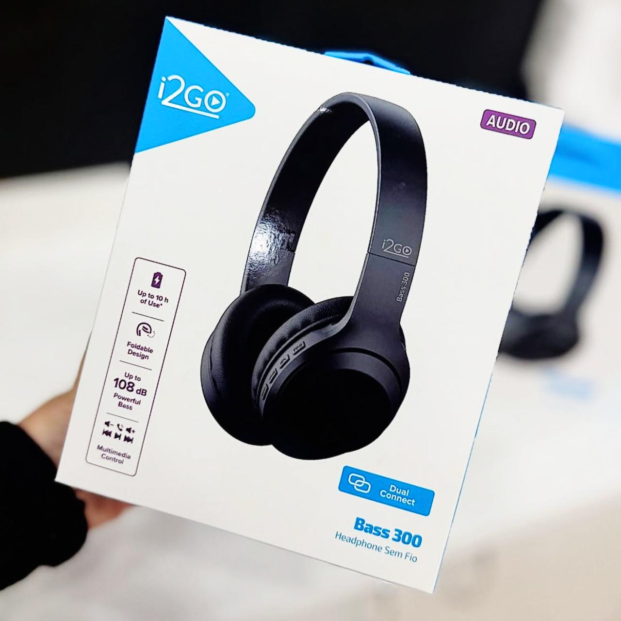 Headphone Bluetooth Bass 300 i2GO
